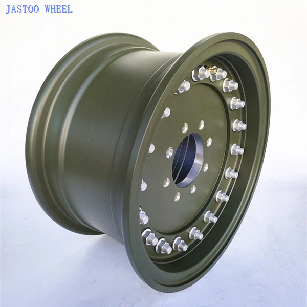 18*9.5 Inch Army Green 8 Lug 2 Piece Military Wheels